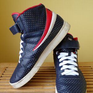 Fila Vulc 13 Metallic Star High Top Sneakers Navy, Red, White MENS Size 10